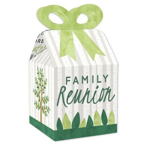 Big Dot of Happiness Family Tree Reunion - Square Favor Gift Boxes - Family Gathering Party Bow Boxes - Set of 12 - 1 of 4