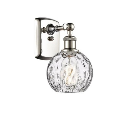 Athens Water Glass - 1 Light Wall Sconce In Industrial Style-11 Inches Tall and 6 Inches Wide