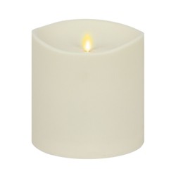 Ivory Wax Pillar 3x6 inch NEW Liown LightLi Moving Flameless Candle 