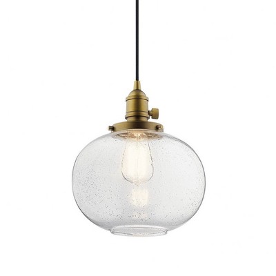 Vintage Globe Mini Pendant in Brushed Nickel with Clear Glass