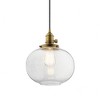 Avery 9.75" 1 Light Mini Pendant with Clear Seeded Glass in Brushed Nickel - 2 of 3