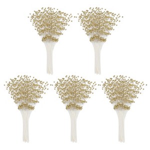 Unique Bargains No Fading Plastic Decorations Pearl String Bouquet 50 Pcs - 1 of 4