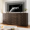 Garvee 12 Drawer Wood Dresser for Bedroom, Wide Dresser TV Stand for 65 Inch TV, Clothes Storage Cabinet - 3 of 4