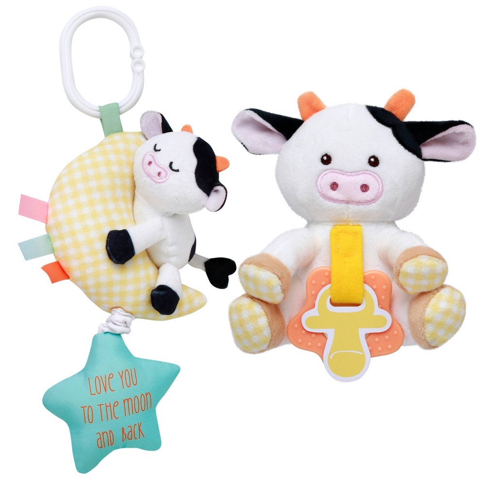 Photos - Rattle / Teether Magic Years Cow Jiggler Rattle & Paci Toy Set - 2pc