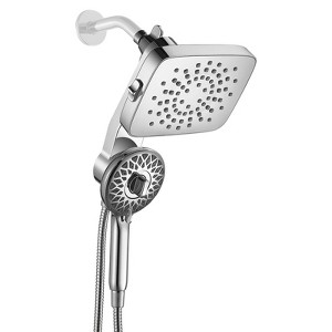 Cobbe 2-in-1 Dual Shower Head, 5-Spray Detachable Round Handheld Shower Head - 1 of 4