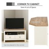Corner TV Stand for TVs up to 50" with Drawers and Open Storage Compartment, Entertainment Center Console Table for Living Room - 3 of 4