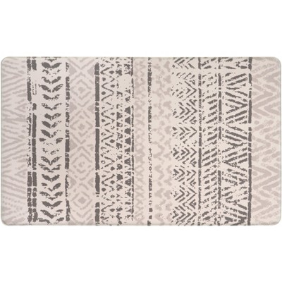 Anti Fatigue Grey Blue Boho Kitchen Runner Rug Padded Rubber