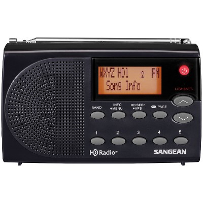 Sangean® HDR-14 Portable HD Radio™/FM-Stereo/AM Digital Radio in Black