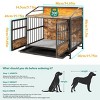 34'' Wooden Dog Crate Furniture with Storage,Indoor Dog Kennel with Pull Out Tray And Raised Base,for Medium AndLarge Dogs–LAOTIES - 4 of 4