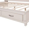 Sapphtopaz Wooden Daybed Bed Frame with 3 Drawers & Pushable Top Storage Shelf Platform Bed Frame with USB Ports & Outlets for Bedroom - 4 of 4