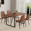 5-Piece Dining Set with Rectangular Table and 4 Comfortable Technology-Fabric Chairs - 2 of 4