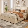 Bed Frame with Tall Tufted Wingback Headboard, Velvet Upholstered Platform Bed with 4 Storage Drawers, No Box Spring Needed - 3 of 4