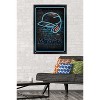 Trends International MLB Miami Marlins - Neon Helmet 23 Framed Wall Poster Prints - 2 of 4