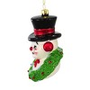 Cody Foster 4.5 Inch Jolly Snowman Wreath Coal Tree Ornaments - 3 of 3