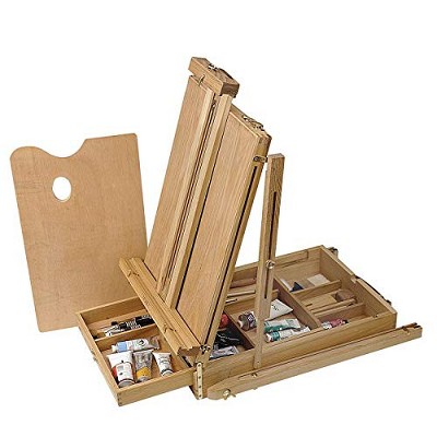 Beech Wood French-Style Portable Art Easel with Storage