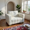 1-Seater Plush Cloth Sofa Chair with High Legs & Easy Cleaning - 2 of 4