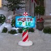 Gemmy Christmas Airblown Inflatable Outdoor North Pole Sign, 3.5 ft Tall, Blue - 2 of 3
