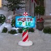 Gemmy Christmas Airblown Inflatable Outdoor North Pole Sign, 3.5 ft Tall, Blue - image 2 of 3