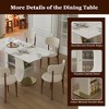 63" Modern 7-Piece Dining Table Set with Scratch-Resistant Burnt Stone Top, Built-in Storage, Gold Solid Wood Base, and 6 PU Leather Chairs - 2 of 4