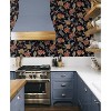 NextWall Kianna Jacobean Peel and Stick Wallpaper Black: Vintage Botanical Floral, Self-Adhesive, Repositionable, Washable - 3 of 4