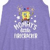 Girls' - SpongeBob SquarePants - Mommy's Little Firecracker Graphic Sleeveless Aline Dress - 2 of 4