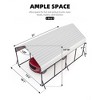 Metal Carport, Reinforced Frame and Steel Roof for All-Weather Use, Permanent Shelter for Bass Boats, Full-Sized Pickup Trucks, and Tractors - 2 of 4