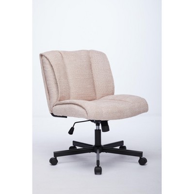 PDTEND Armless Desk Chairs with Wheels and Cushion, Adjustable Swivel Computer Task Chairs