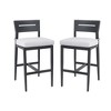 Sapphtopaz Patio Dining Chairs Aluminum Outdoor Dining Chairs with Cushions, Tapered Feet for Garden, Patio, Lawn - 4 of 4