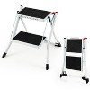 Cesicia Black 2-Step Folding Ladder with Anti-Slip Pedal and Large Foot Pads - 2 of 4