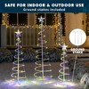 Joyfy 3 Packs Christmas Spiral Tree Yard Light Outdoor Decoration, 218 LED Lights with Stakes for Xmas Party Indoor Outdoor Garden Holiday Decoration - 4 of 4