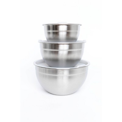 Cuisinart 3-Piece Stainless Steel Mixing Bowl Set with Lids