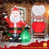 SEVOBAL Inflatable Holiday Decorations 6' Christmas Inflatable Decoration, Inflatable Santa Claus Funny Blow Up Yard Decor, Red, 59.1"*35.4"*72.1" - 3 of 4