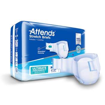 Attends Stretch Incontinence Briefs, Heavy Absorbency, Unisex