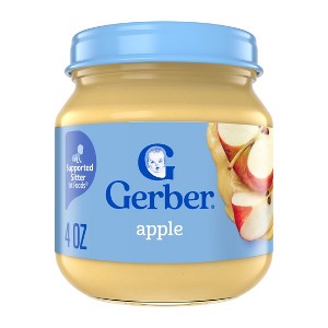 Gerber Baby Food Stage 1 Apple Puree Jar - 4oz - 1 of 4