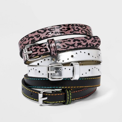 Photo 1 of Kids&#39; 3pk Leopard Printed Belt - Cat &#38; Jack&#8482; s