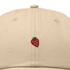 Dalix Lil Strawberry Embroidered Cotton Summer Outdoor Baseball Cap Dad Hat Womens - 2 of 4
