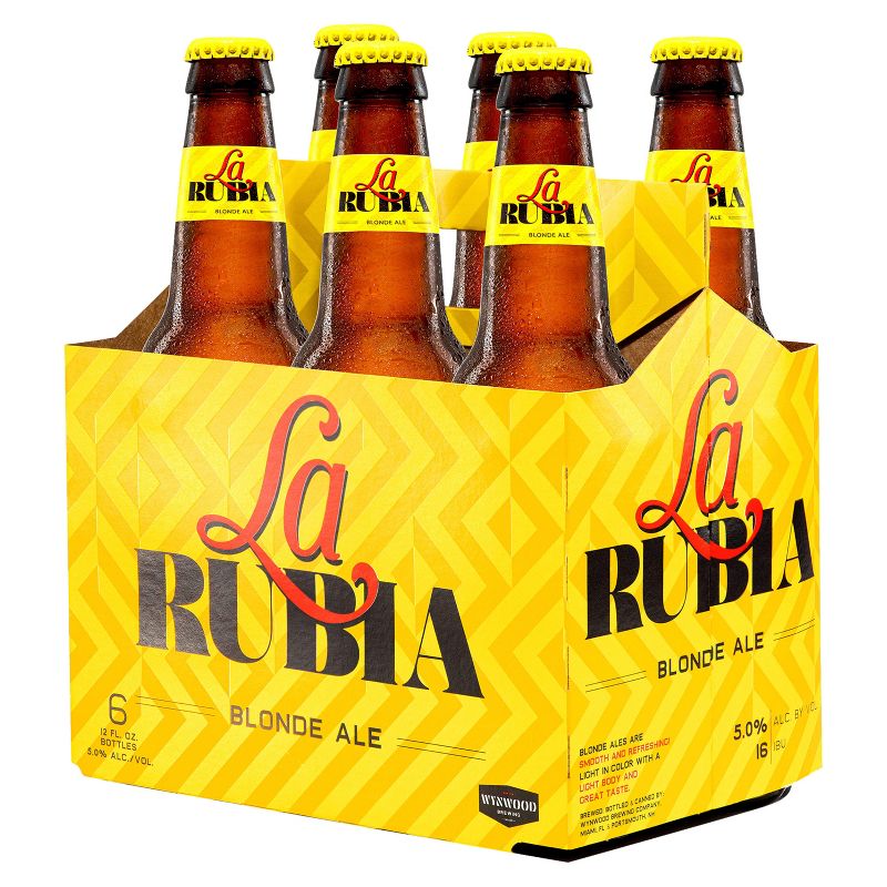 Wynwood La Rubia Blonde Ale Beer - 6pk/12 fl oz Bottles, 3 of 7