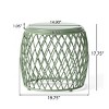 Stylish and Durable Outdoor Iron Side Table with Lattice Design – Lightweight, Weather-Resistant, No Assembly Required-Coolbibila - 4 of 4