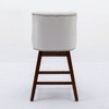 PAGED Bar Stools Set of 2 Modern Swivel Upholstered Counter Stools with Back and Wooden Legs Counter Height Bar Stools for Bar, Kitchen - 4 of 4