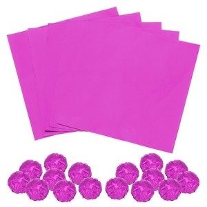 Unique Bargains Glossy Texture Square Party Aluminum Foil Candy Wrappers 100 Pcs - 1 of 4