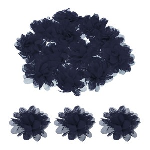 Unique Bargains Durable Versatile Chiffon  Artificial Flowers for Graduation Headbands 12 Pcs - 1 of 4