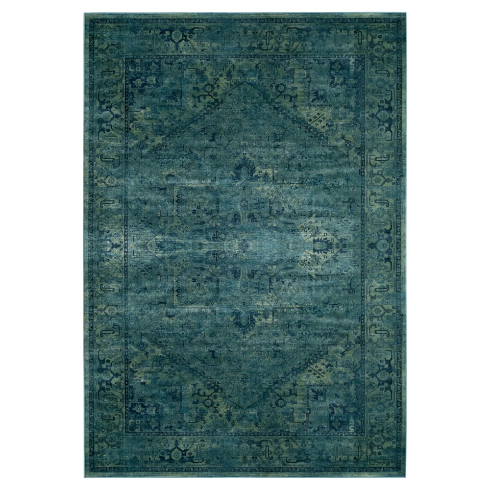 Turquoise Medallion Loomed Area Rug 8'10inx12'2in