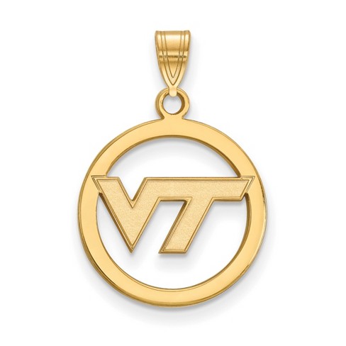 Black Bow Jewelry 14k Yellow Gold Plated Sterling Silver Virginia Tech Hokies NCAA Small Pendant - image 1 of 2