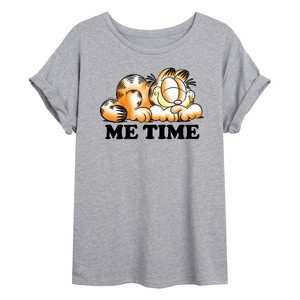 Women's - Garfield - Me Time Sketch Oversized Graphic T-Shirt - 1 of 4