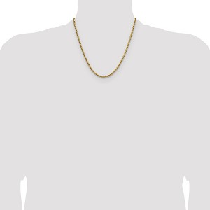 Chisel Stainless Steel Polished Yellow IP-plated 3mm 20" Flat Box Chain Necklace - 1 of 4