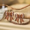 Baseball Football Earrings for Women Acrylic Bow Cheer Dangle Earrings for Game Shirts Outfits Accessories Team Sports Fan Earring Jewelry Football - 4 of 4