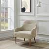 CAVINAS Chenille Accent Chair with Mid-Height Backrest and Wood Legs,Modern Upholstered Living Room Chairs,Reading Chairs for Living Room - 2 of 4