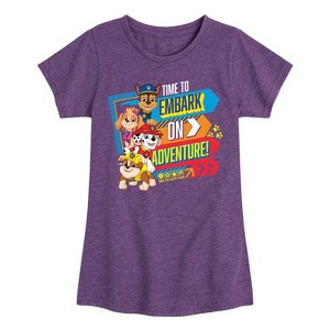 Girls' - Paw Patrol - Time To Embark On Adventure Fitted Short Sleeve Graphic T-Shirt - 1 of 4