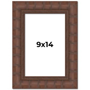 PosterPalooza | 9x14 Wide Bamboo Picture Frame, UV Acrylic, 4 Finishes - Brown, Black, Silver, and Natural - 1 of 4