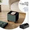 StorageBud Storage Ottoman for Bedroom End of Bed, Velvet Storage Bench, Large Storage Ottoman Bench, Entryway Bench with Storage - 3 of 4
